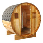 BOSE HEIKKILA 6 Person Traditional Outdoor Barrel Sauna. 40050