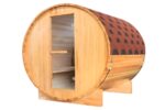 BOSE SORSJON 4 Person Traditional Outdoor Barrel Sauna + Ice Tub Package. 40086